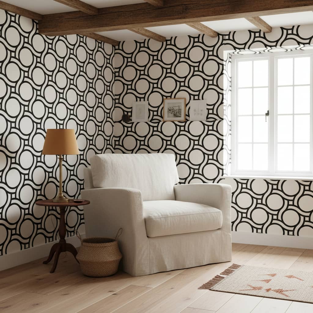 Circular Chain Wallpaper 2 Wallpaper and Wall Murals South Africa Circular Chain - South-African-made peel and stick wallpaper for bedroom and living_room walls