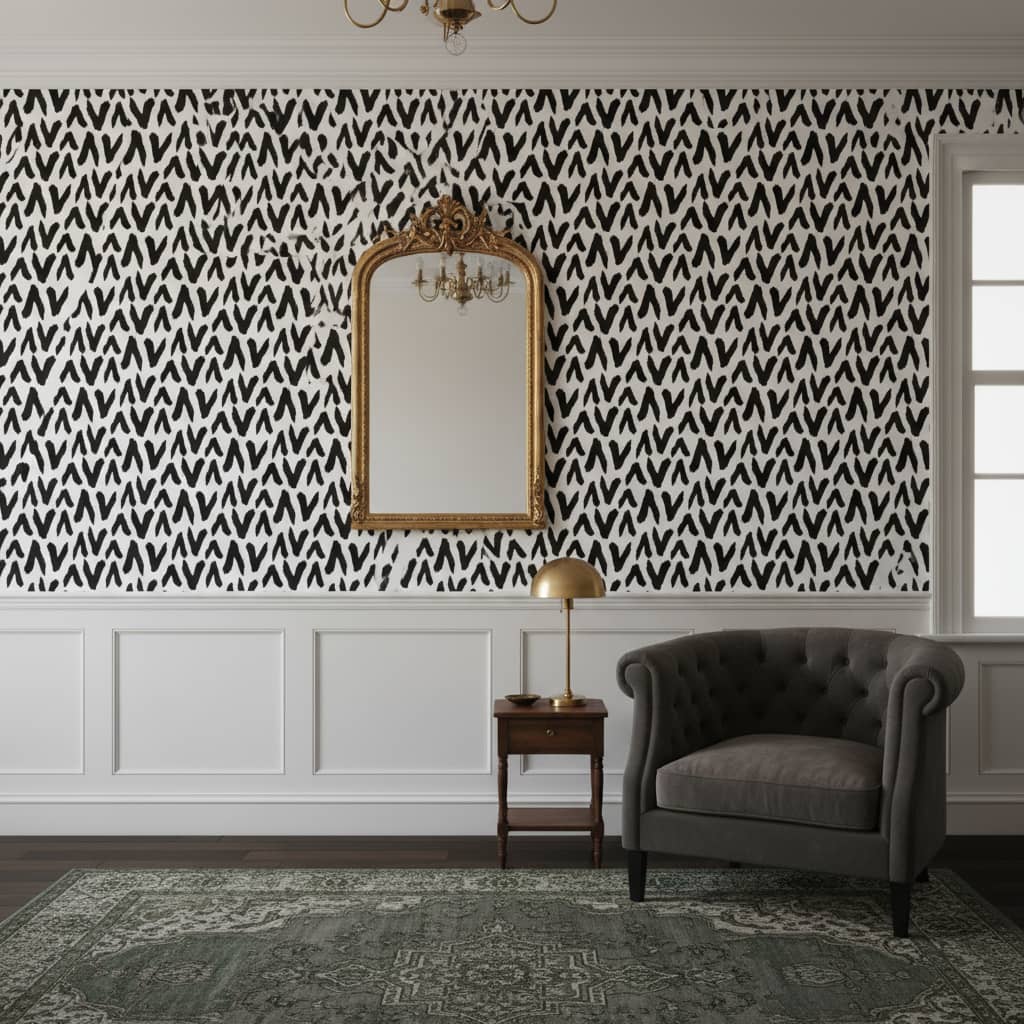 Descending Abot Wallpaper 4 Wallpaper and Wall Murals South Africa Descending Abot installed - a bold Abstract Wallpaper wallpaper made in South Africa