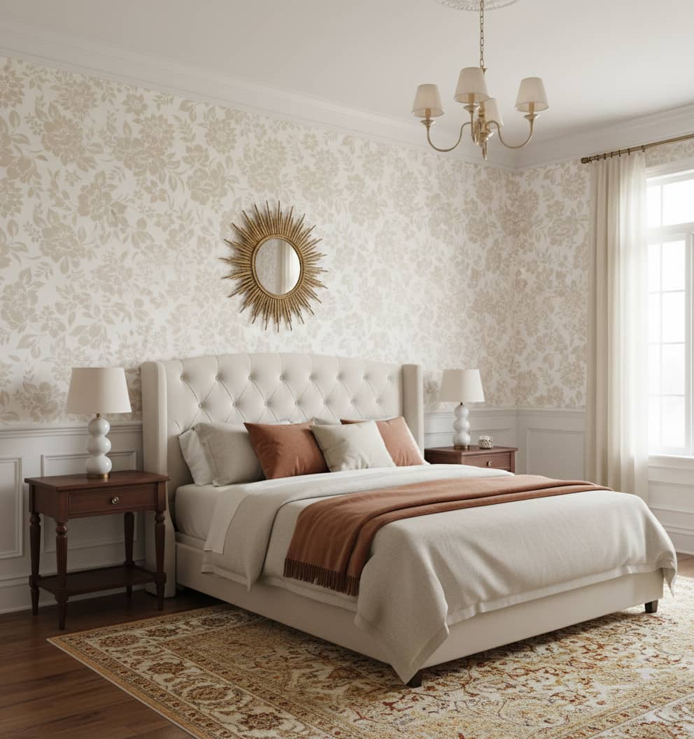 Holding Hope Wallpaper 1 Wallpaper and Wall Murals South Africa Holding Hope - Elevate your interiors with this serene floral wallpaper featuring elegant sunflowers and botanical leaves in