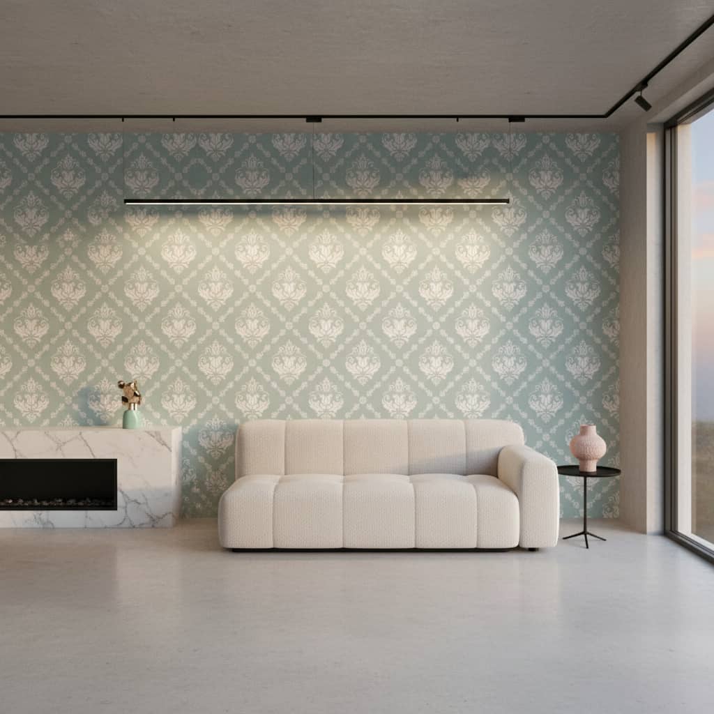 Military Sow Wallpaper 3 Wallpaper and Wall Murals South Africa Close-up of Military Sow, a traditional damask design printed in South Africa