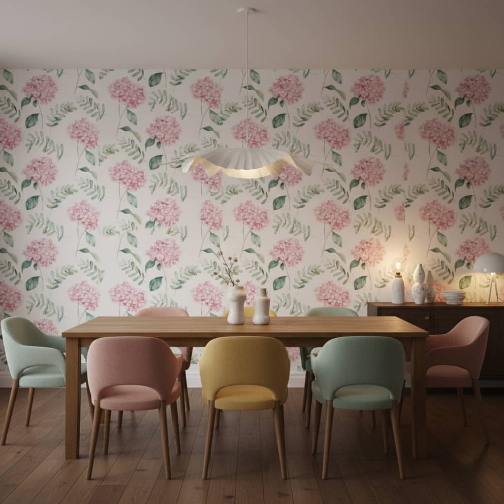 Pink Paisley Wallpaper 3 Wallpaper and Wall Murals South Africa Close-up of Pink Paisley, a contemporary botanical design printed in South Africa