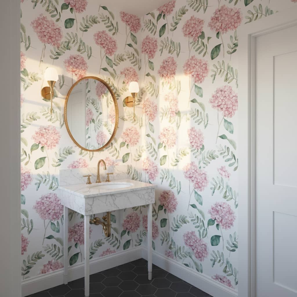 Pink Paisley Wallpaper 4 Wallpaper and Wall Murals South Africa Pink Paisley installed - a calming Floral Wallpaper Made in South Africa | Transform Your Space with Botanical Designs