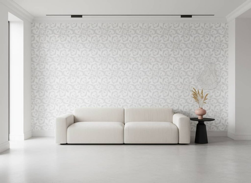 Starling Reels - The Starling Reels Wallpaper features an elegant damask pattern with flowing, ornamental motifs in soft