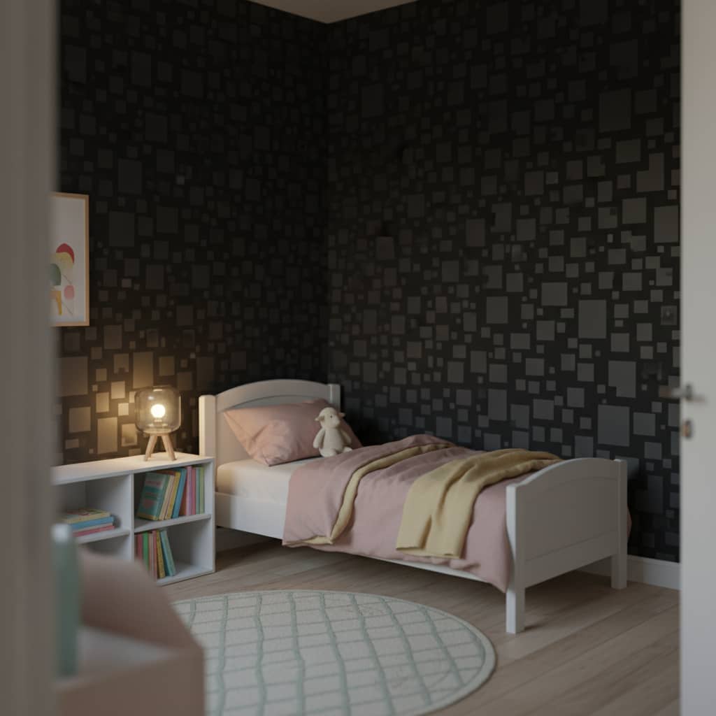 Toned Out Cubes Wallpaper 4 Wallpaper and Wall Murals South Africa Toned Out Cubes installed - a sophisticated Geometric & Stripes Wallpaper wallpaper made in South Africa