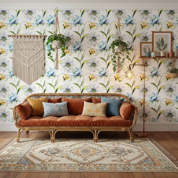 test color filter 3 Wallpaper and Wall Murals South Africa Watercolor Floral Wallpaper with delicate botanical blooms, handcrafted floral wallpaper South Africa design for elegant
