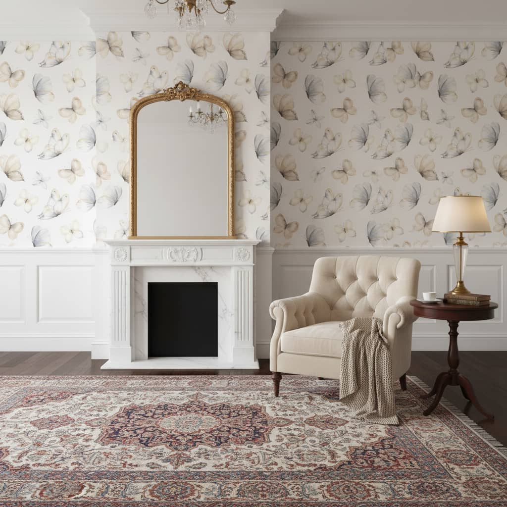 Butterfly Cremé Wallpaper 3 Wallpaper and Wall Murals South Africa Close-up of Butterfly Cremé, a contemporary animal design printed in South Africa