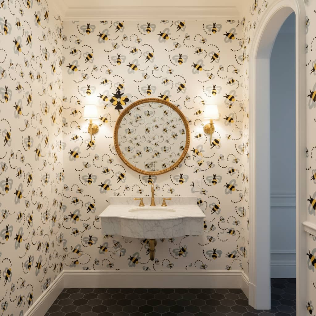 Buzzin Around Wallpaper 4 Wallpaper and Wall Murals South Africa Buzzin Around installed - a playful Premium Wallpaper South Africa | Explore Our Proudly SA Collections wallpaper made in