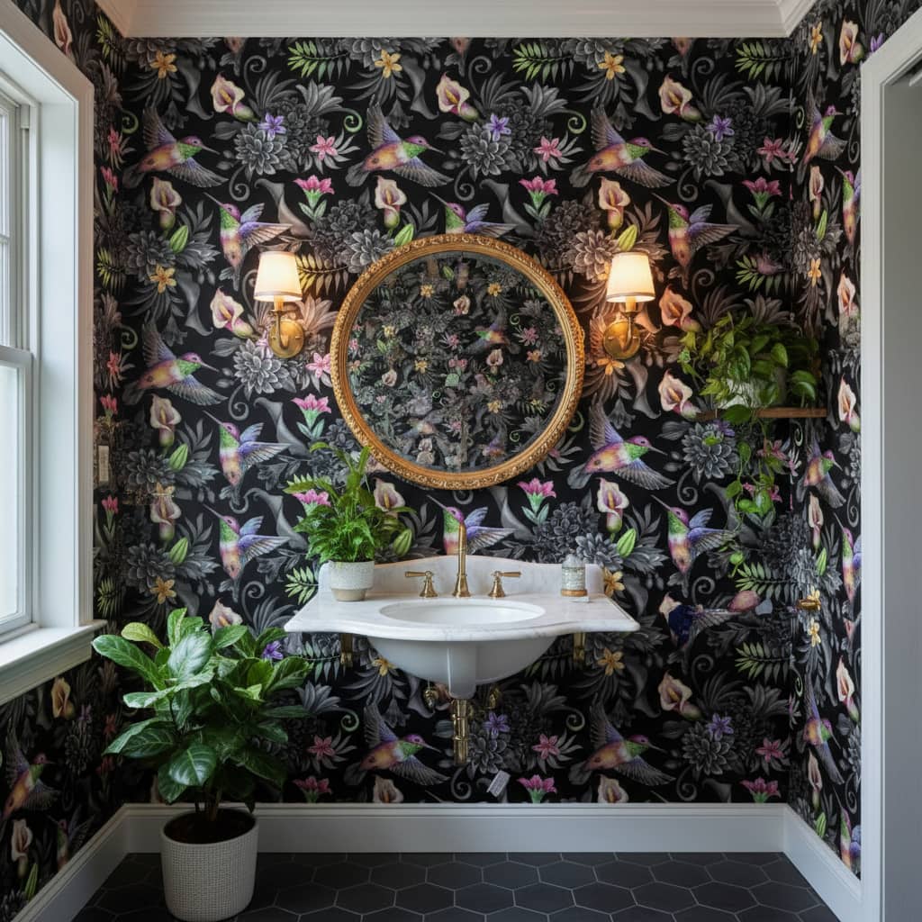 Flat -Chroma Flights Wallpaper 4 Wallpaper and Wall Murals South Africa Flat -Chroma Flights installed - an energising Animal Wallpapers wallpaper made in South Africa