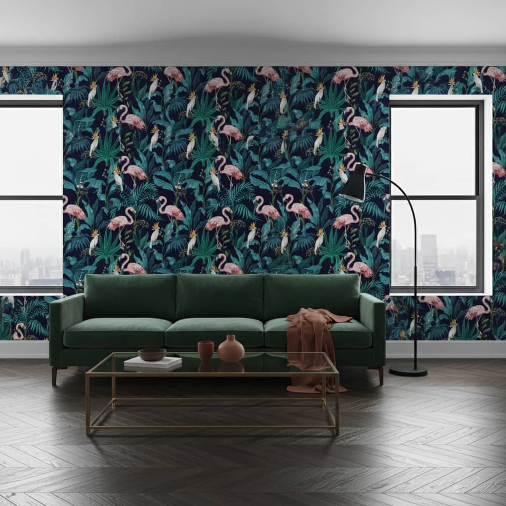 Runway Jungle Wallpaper 4 Wallpaper and Wall Murals South Africa Runway Jungle installed - a playful Animal Wallpapers wallpaper made in South Africa
