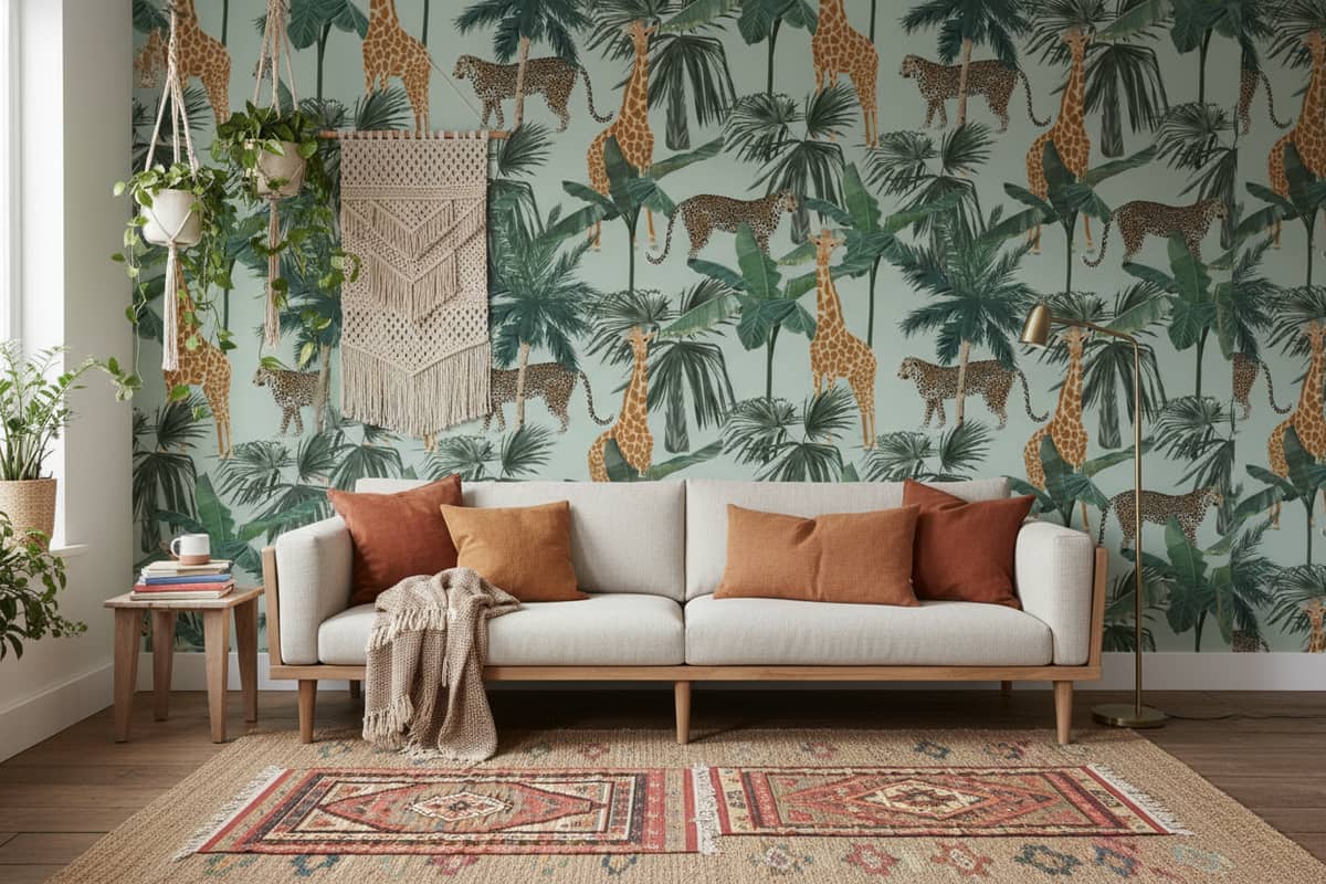 Spotted Longnecks Wallpaper 4 Wallpaper and Wall Murals South Africa Spotted Longnecks installed - a calming Animal Wallpapers wallpaper made in South Africa