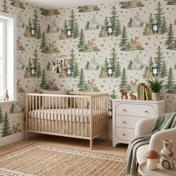 Watercolor Woodland Friends Wallpaper