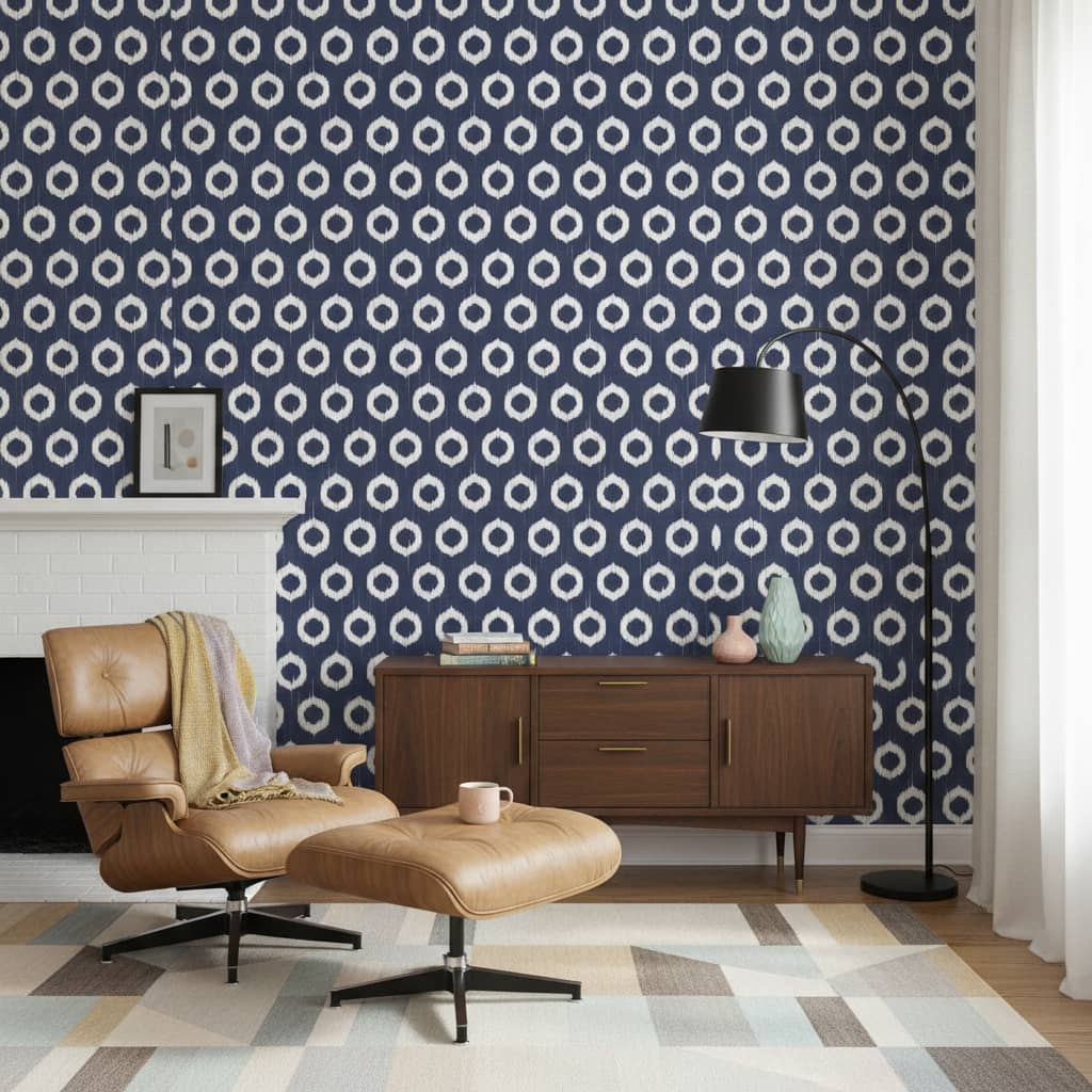 Ana-static Navy Wallpaper 2 Wallpaper and Wall Murals South Africa Ana-static Navy Wallpaper - Image 2