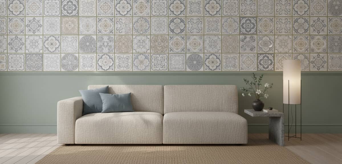 Areia Tile Wallpaper 2 Wallpaper and Wall Murals South Africa Areia Tile Wallpaper - Image 2