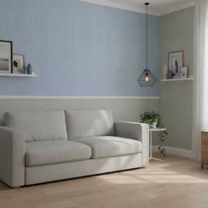 Blue Grass - The Blue Grass Wallpaper features subtle vertical grass-like strokes in soft white and grey tones over a serene