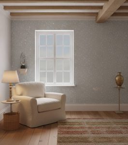 Campeche Blue - This charming Campeche Blue Wallpaper transforms any space with its whimsical scatter of soft white and