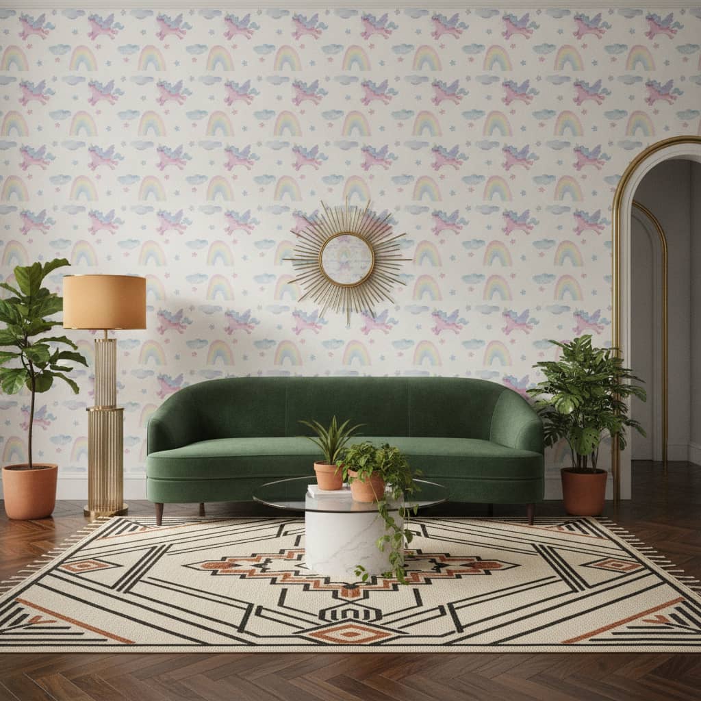Carefree Wallpaper 4 Wallpaper and Wall Murals South Africa Carefree installed - a playful Premium Wallpaper South Africa | Explore Our Proudly SA Collections wallpaper made in South