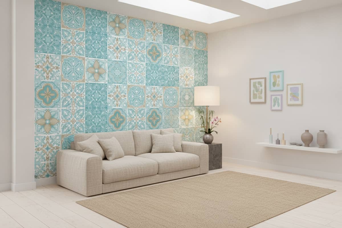 Cerceta Tile Wallpaper 1 Wallpaper and Wall Murals South Africa Cerceta Tile Wallpaper