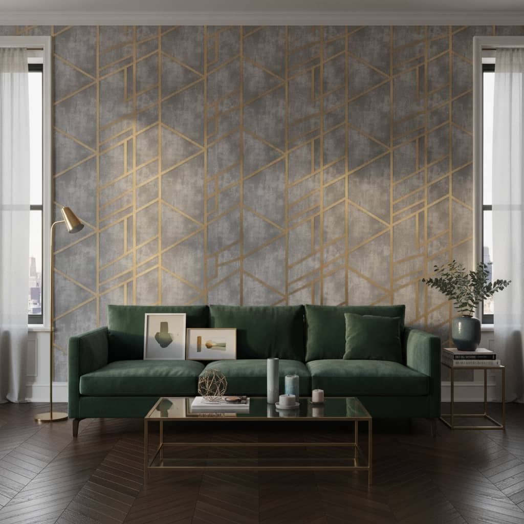 Concrete Gold Wallpaper 3 Wallpaper and Wall Murals South Africa Concrete Gold Wallpaper - Image 3