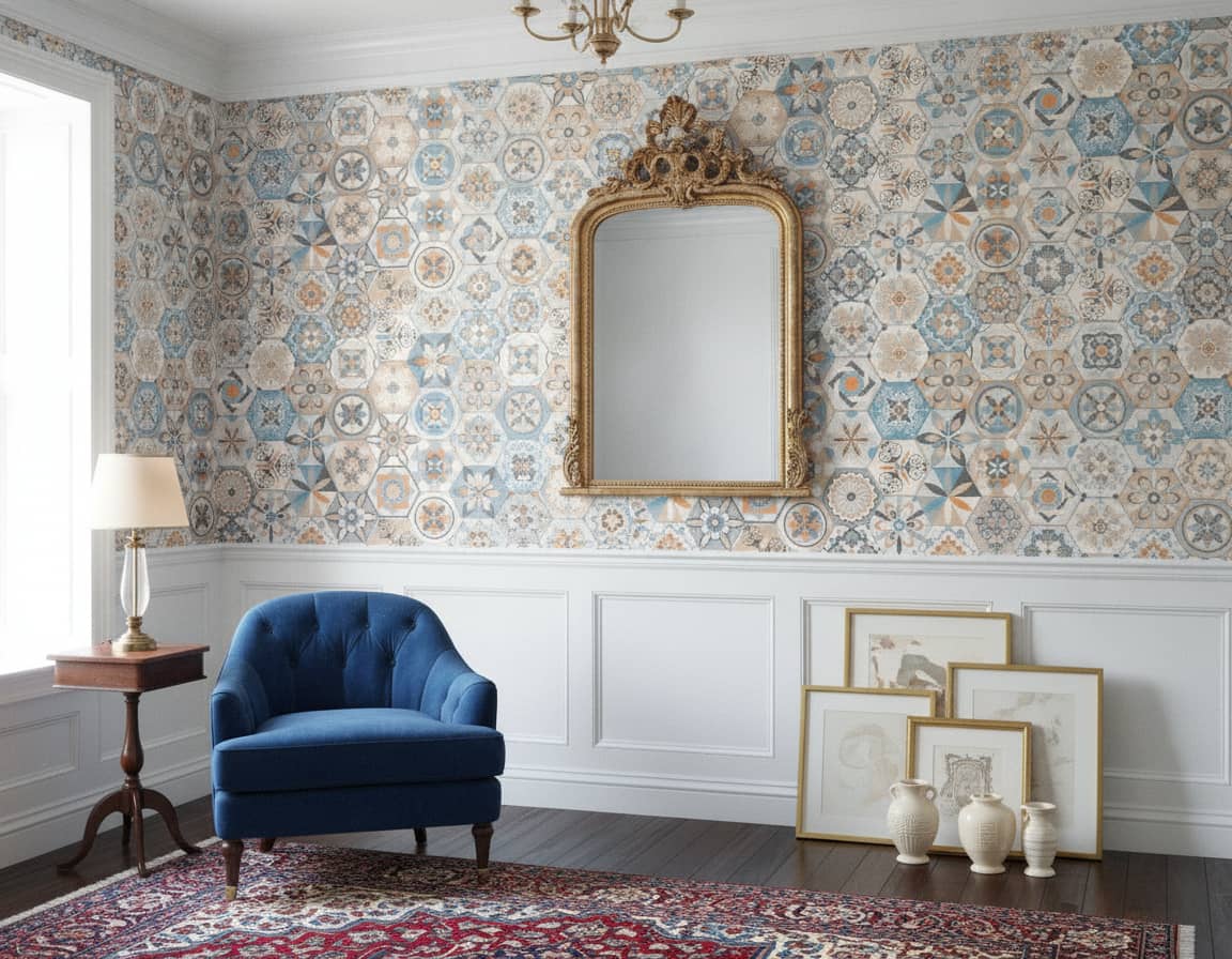 De Praia Tile Wallpaper 1 Wallpaper and Wall Murals South Africa De Praia Tile Wallpaper