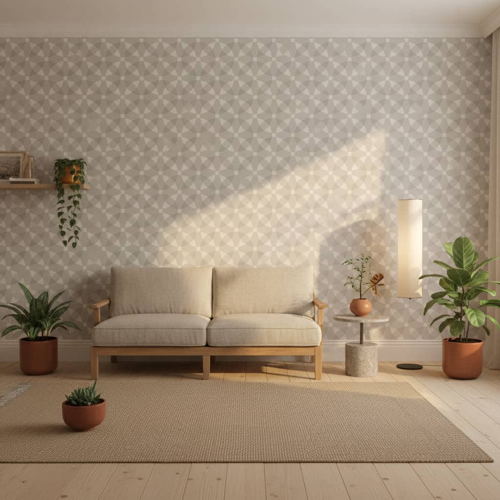 Democritus Wallpaper 4 Wallpaper and Wall Murals South Africa Democritus installed - a calm Geometric & Stripes Wallpaper wallpaper made in South Africa