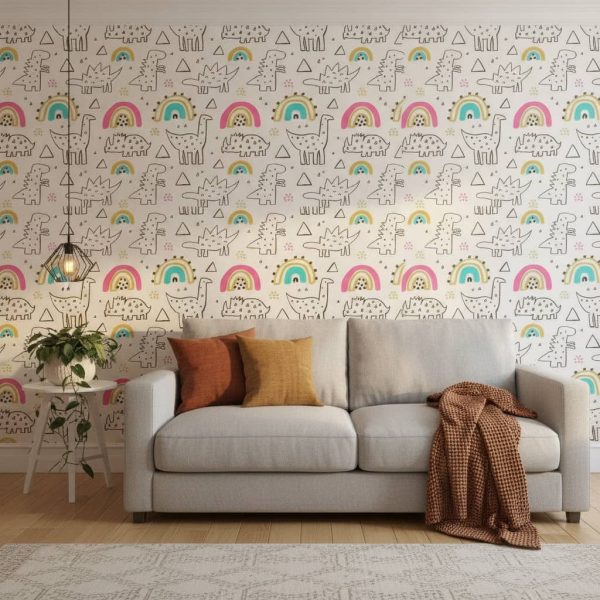 Dino Shapes Wallpaper