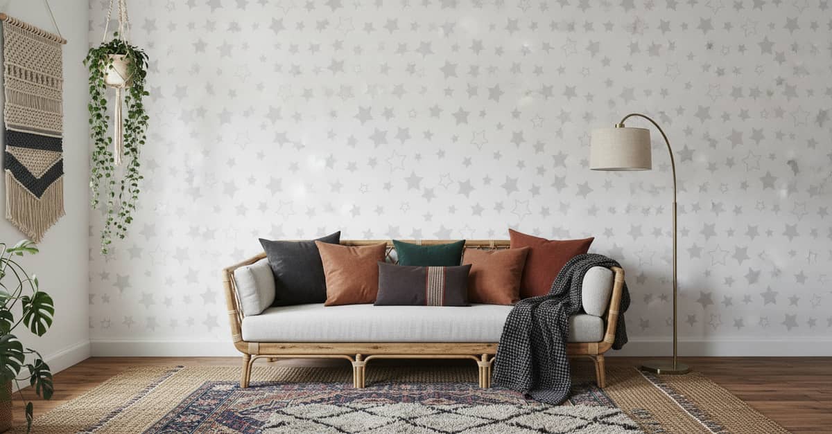 Grey Stars Wallpaper 2 Wallpaper and Wall Murals South Africa Grey Stars Wallpaper - Image 2