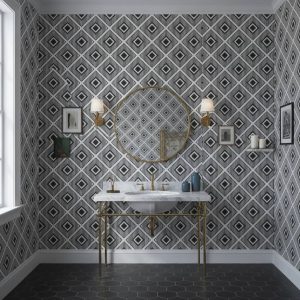 Hidalgo Cube - The Hidalgo Cube Wallpaper showcases a striking geometric design featuring repeating diamond and square