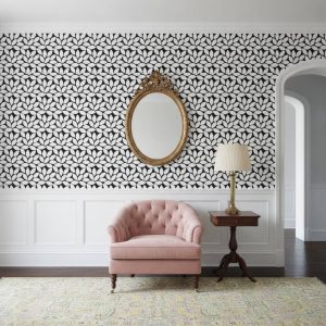 Introvert - The Introvert Wallpaper showcases a striking black and white geometric design featuring interlocking oval shapes