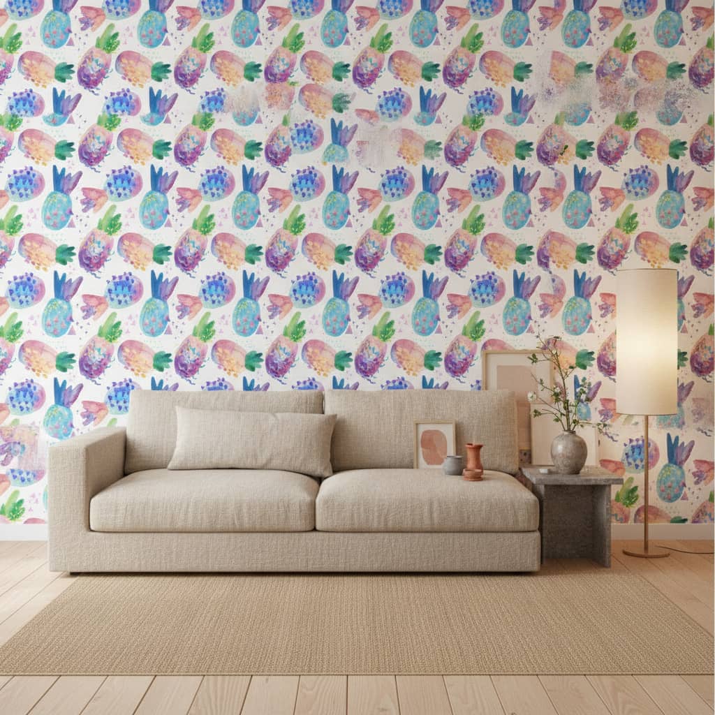 Pineapple Fiori Wallpaper 2 Wallpaper and Wall Murals South Africa Pineapple Fiori Wallpaper - Image 2