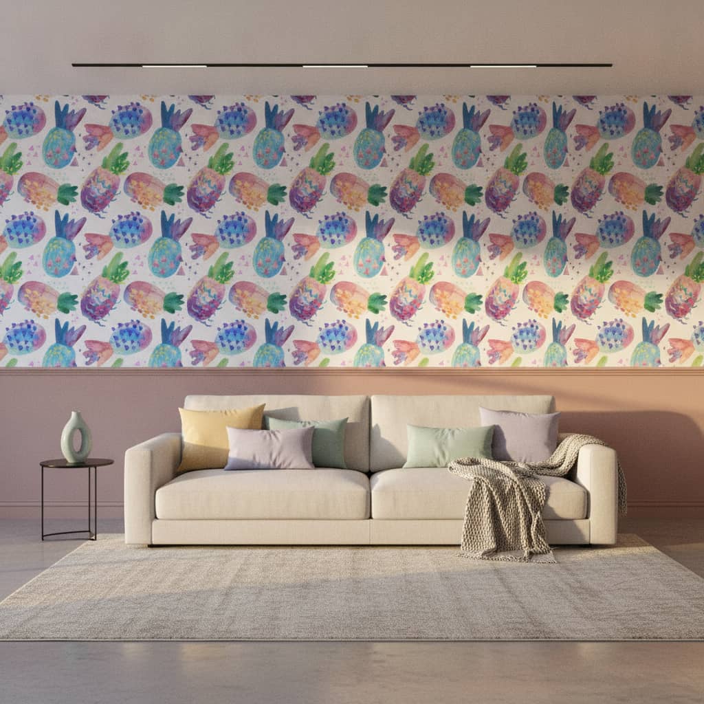 Pineapple Fiori Wallpaper 3 Wallpaper and Wall Murals South Africa Pineapple Fiori Wallpaper - Image 3