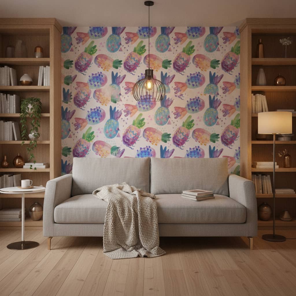 Pineapple Fiori Wallpaper 4 Wallpaper and Wall Murals South Africa Pineapple Fiori Wallpaper - Image 4