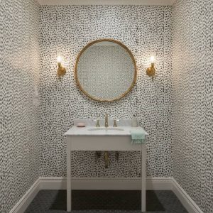 Scratch Pebbles - The Scratch Pebbles Wallpaper features an organic scatter of black marks and circular shapes that dance