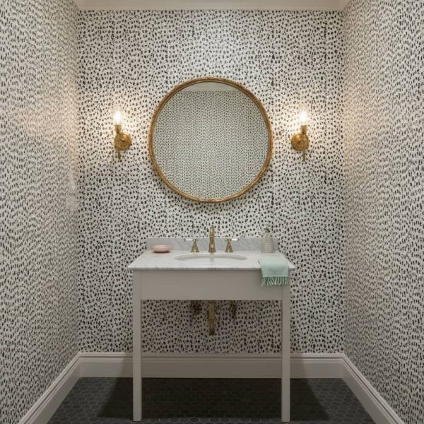 Scratch Pebbles - The Scratch Pebbles Wallpaper features an organic scatter of black marks and circular shapes that dance