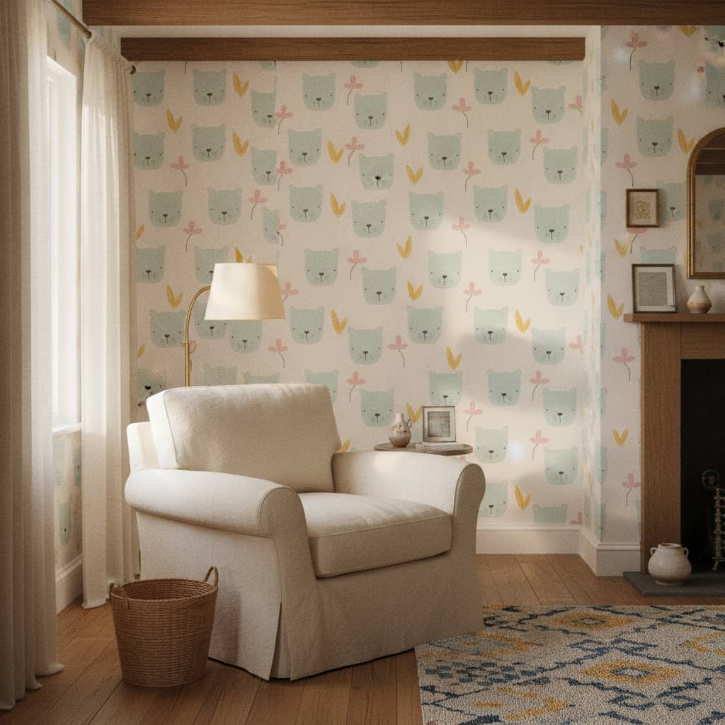 Turquoise Teddy Tea Wallpaper 4 Wallpaper and Wall Murals South Africa Turquoise Teddy Tea Wallpaper - Image 4