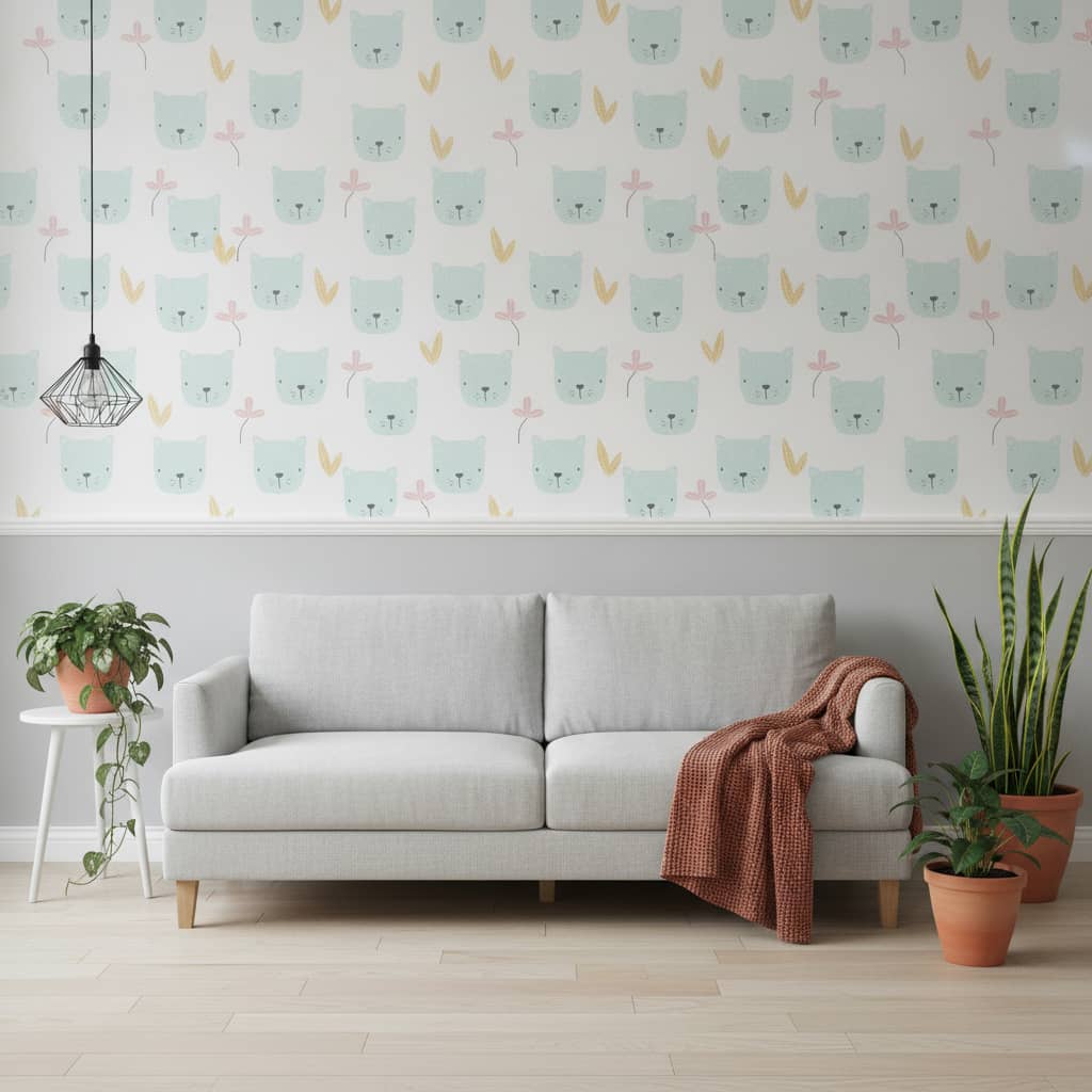 Turquoise Teddy Tea Wallpaper 3 Wallpaper and Wall Murals South Africa Turquoise Teddy Tea Wallpaper - Image 3