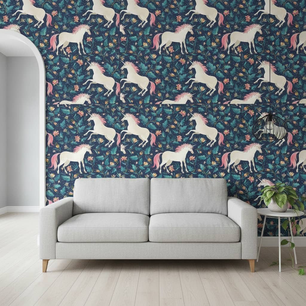 Unicorn Inspired Garden Wallpaper 1 Wallpaper and Wall Murals South Africa Unicorn Inspired Garden Wallpaper