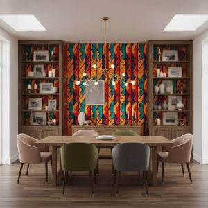 Yaoundé - The Yaoundé Wallpaper brings vibrant African-inspired geometric patterns to life with its striking blend of