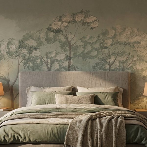 test color filter 5 Wallpaper and Wall Murals South Africa Misty Forest Grove shown in a bedroom