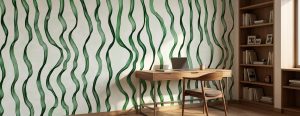Verdant Reed Lines shown in a bedroom