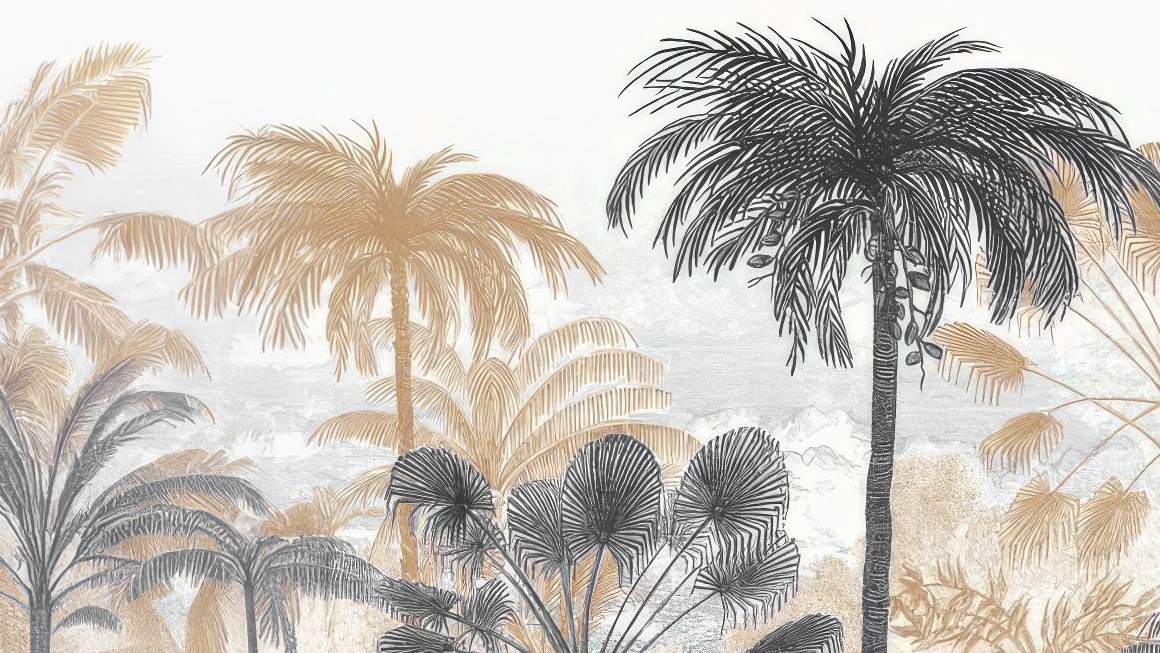 Misted Palm Grove 5 Wallpaper and Wall Murals South Africa Misted Palm Grove close-up showing texture and colour