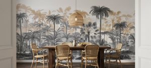 Misted Palm Grove shown in a bedroom