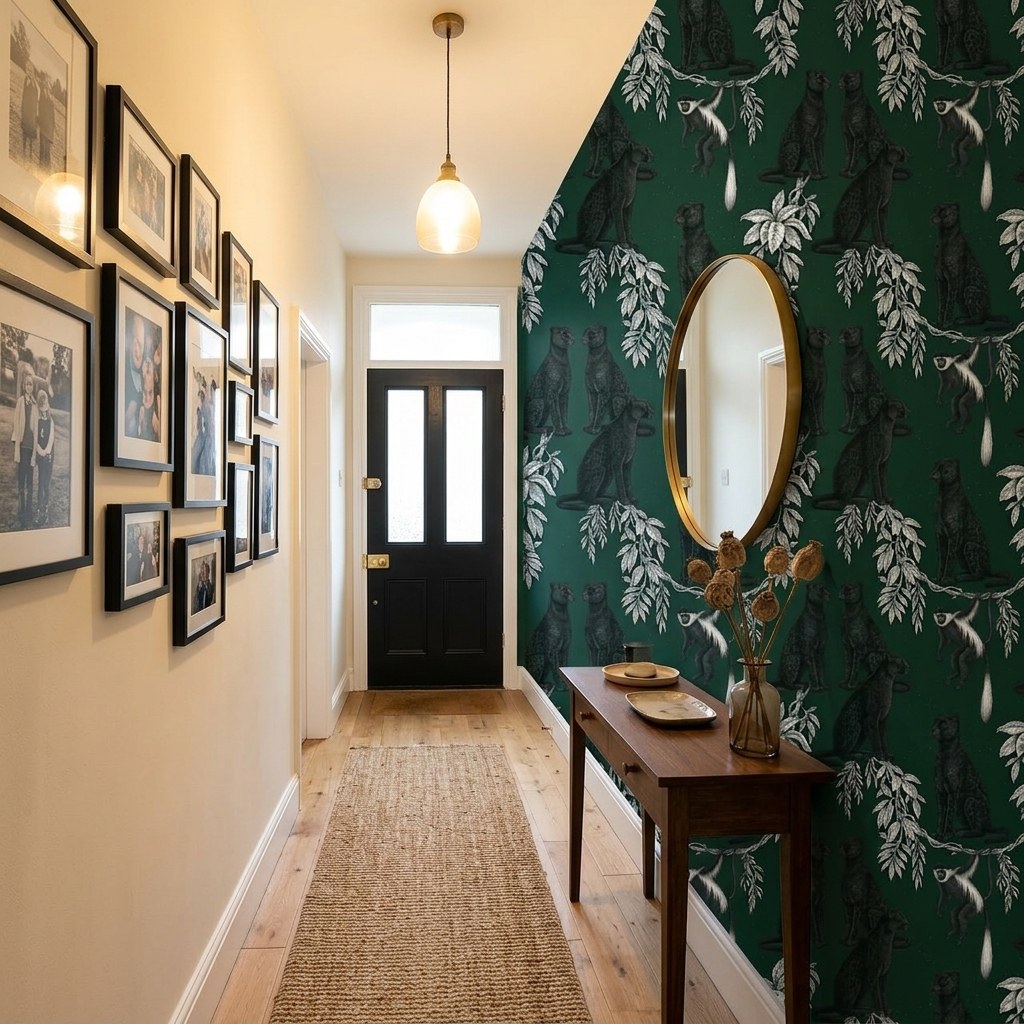 Panther Jungle Silhouette 2 Wallpaper and Wall Murals South Africa Panther Jungle Silhouette shown in a bedroom