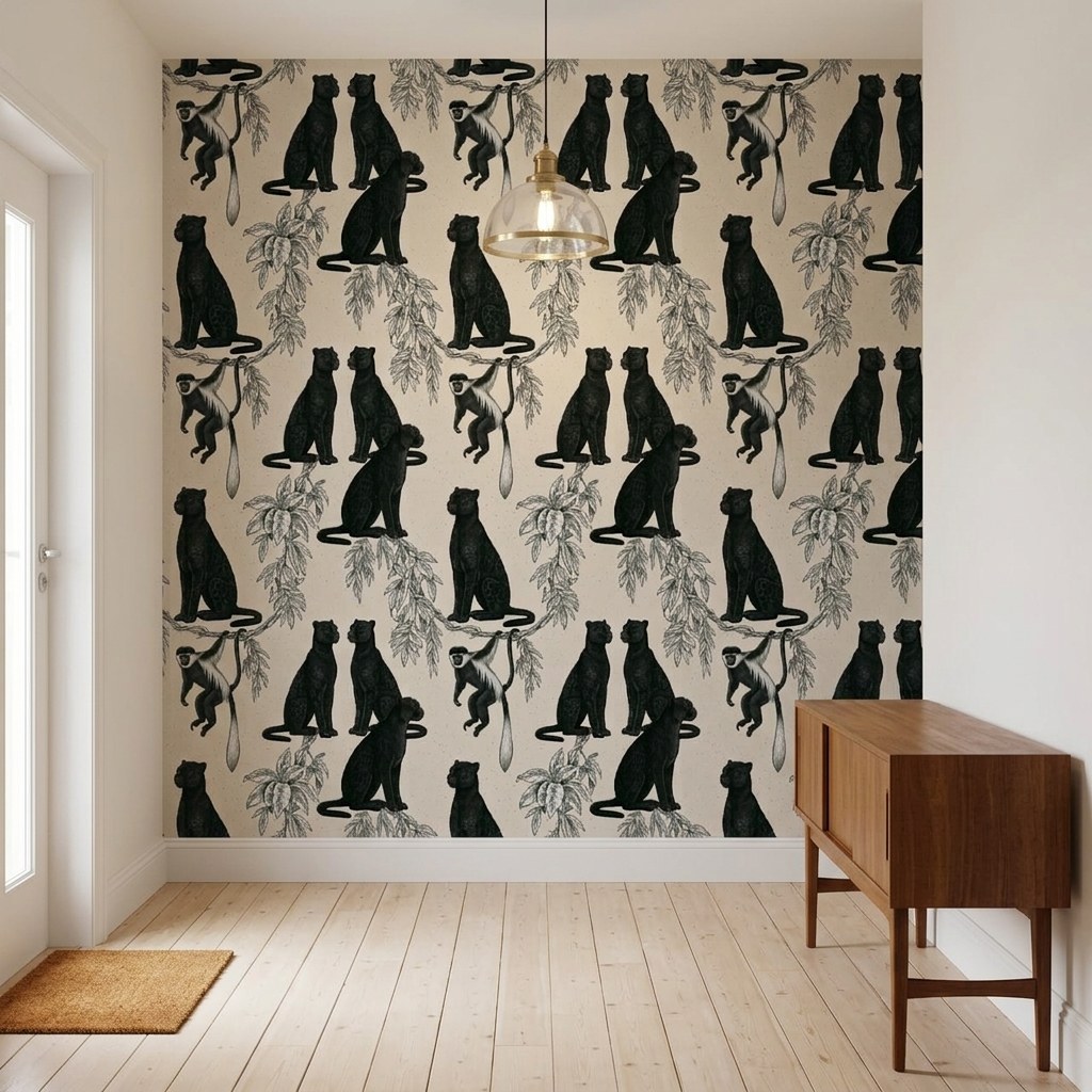 Panther Canopy 2 Wallpaper and Wall Murals South Africa Panther Canopy shown in a bedroom