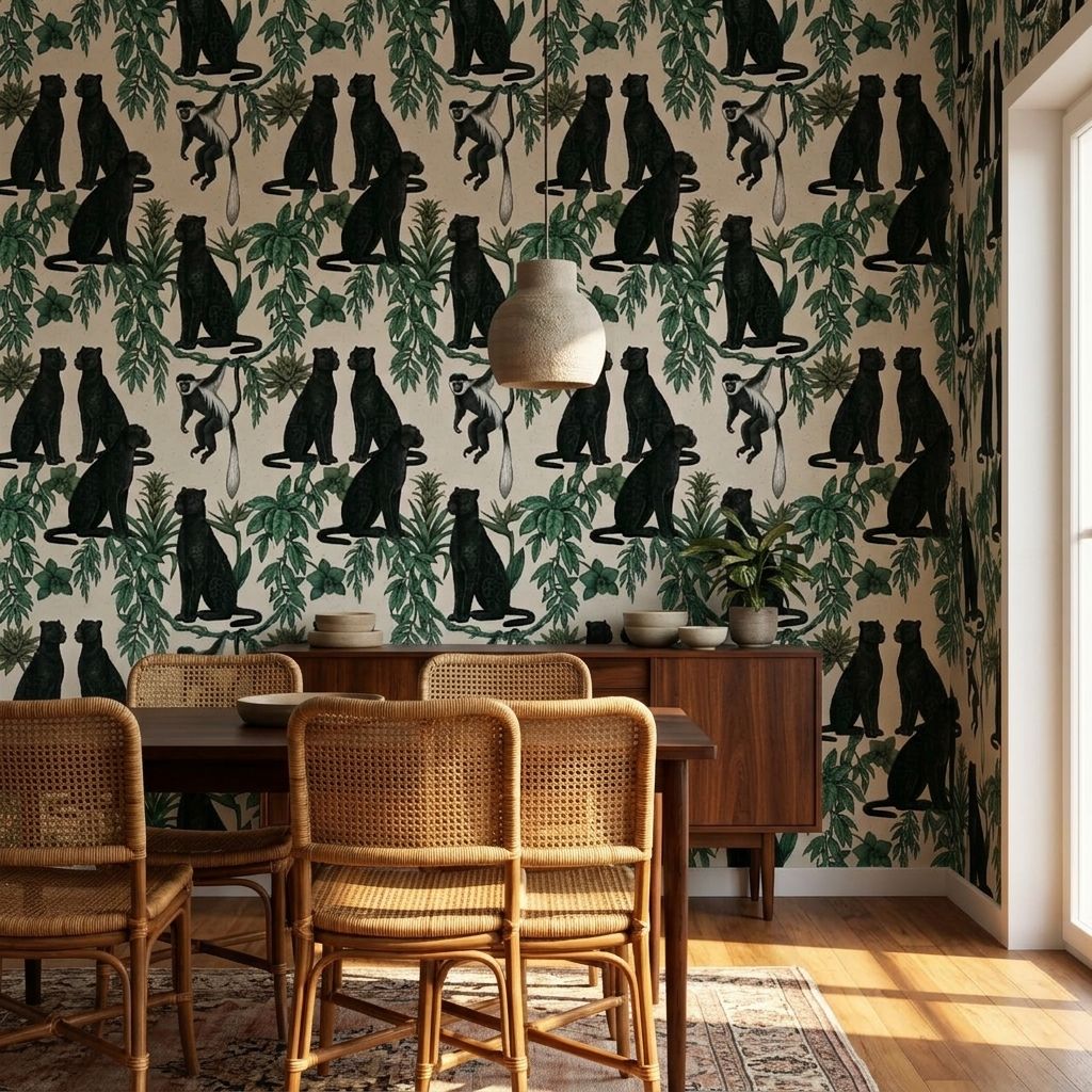 Prowling Panthers 1 Wallpaper and Wall Murals South Africa Prowling Panthers shown in a living room