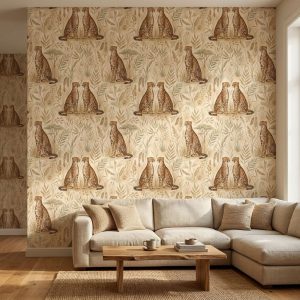 Cheetah Savannah Scene shown in a living room