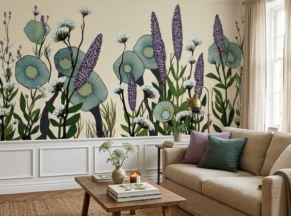 Moonlit Meadow Mural