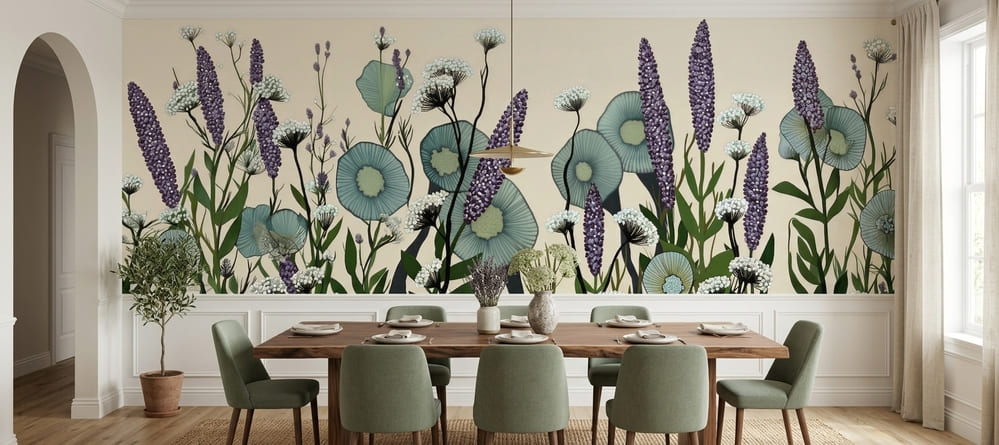 Moonlit Meadow Mural 2 Wallpaper and Wall Murals South Africa Moonlit Meadow Mural dining room