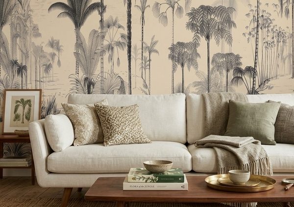Palm Haven Toile Mural