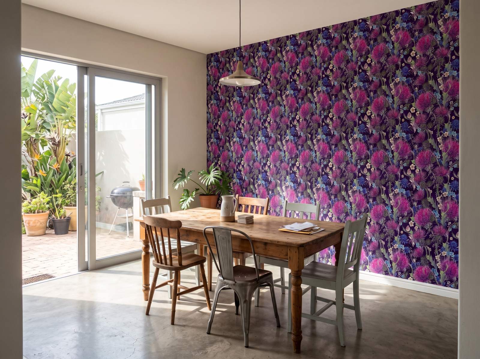 Cadet Dark Wallpaper 1 Wallpaper and Wall Murals South Africa Cadet Dark Wallpaper shown in a dining room