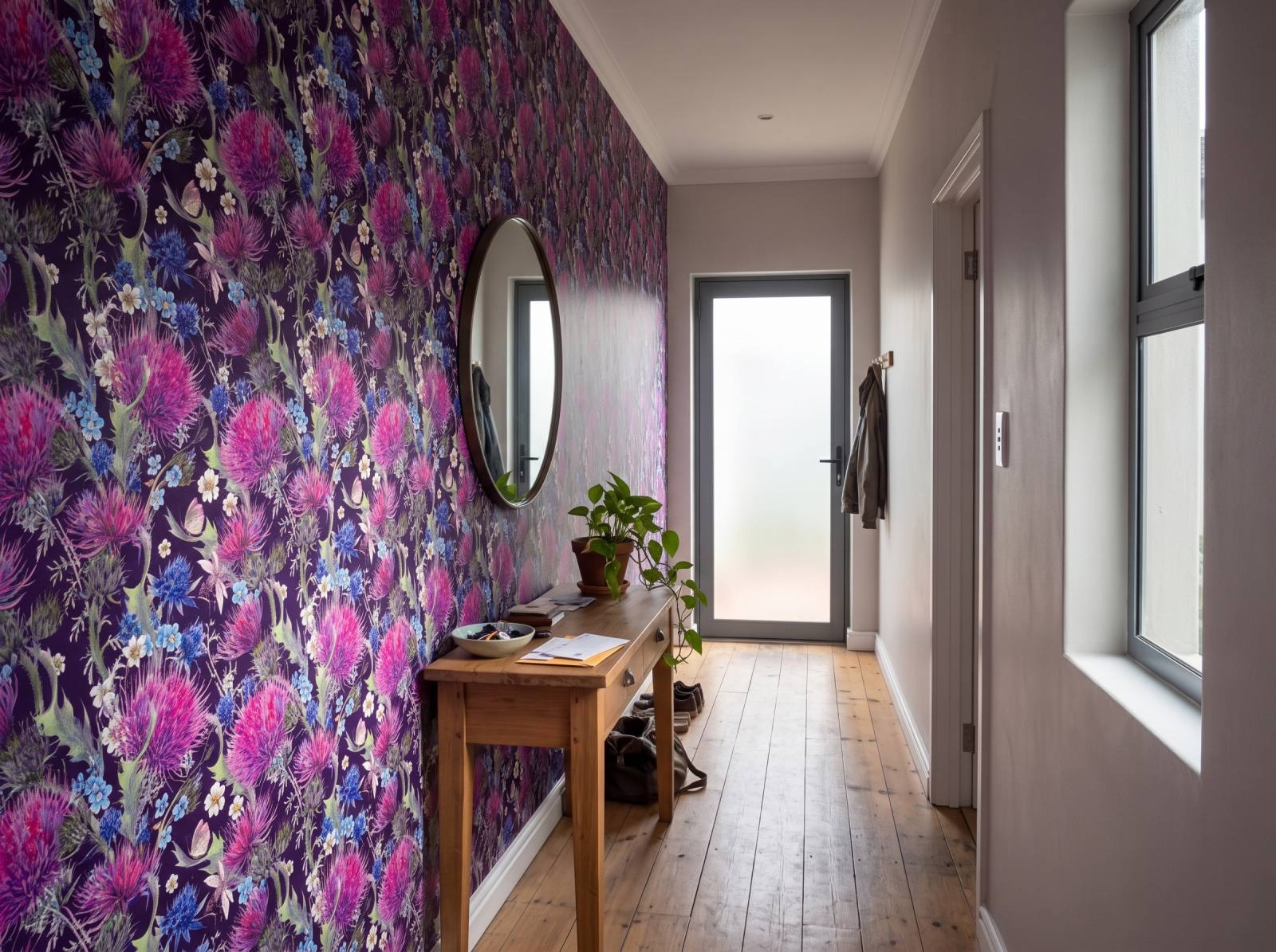 Cadet Dark Wallpaper 3 Wallpaper and Wall Murals South Africa Cadet Dark Wallpaper shown in a hallway